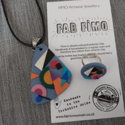Fimo pendant and ring set
