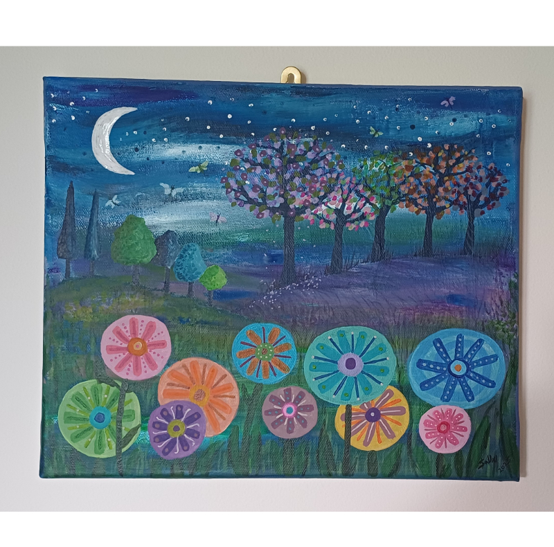 midnight garden painting