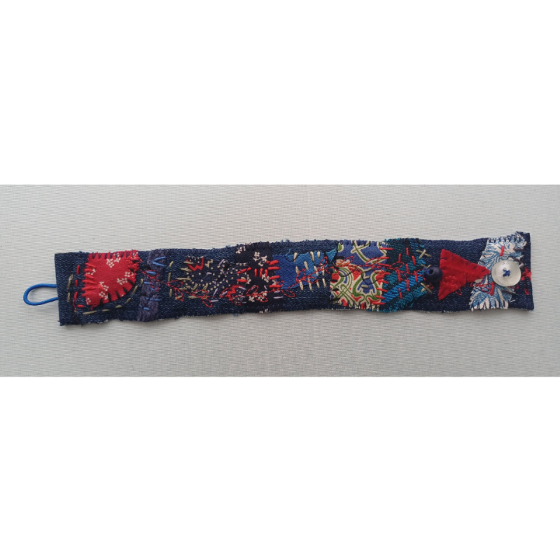 fabric stitched bracelet