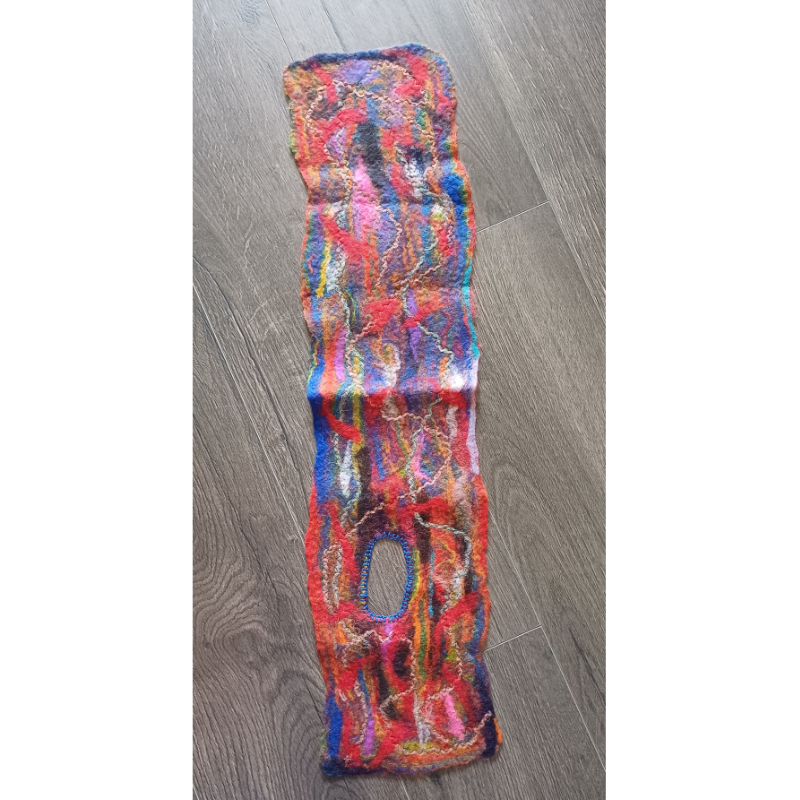 wet felted neck scarf